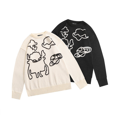 Harajuku Style Jumper Couple Tops - ROUTINE FASHION